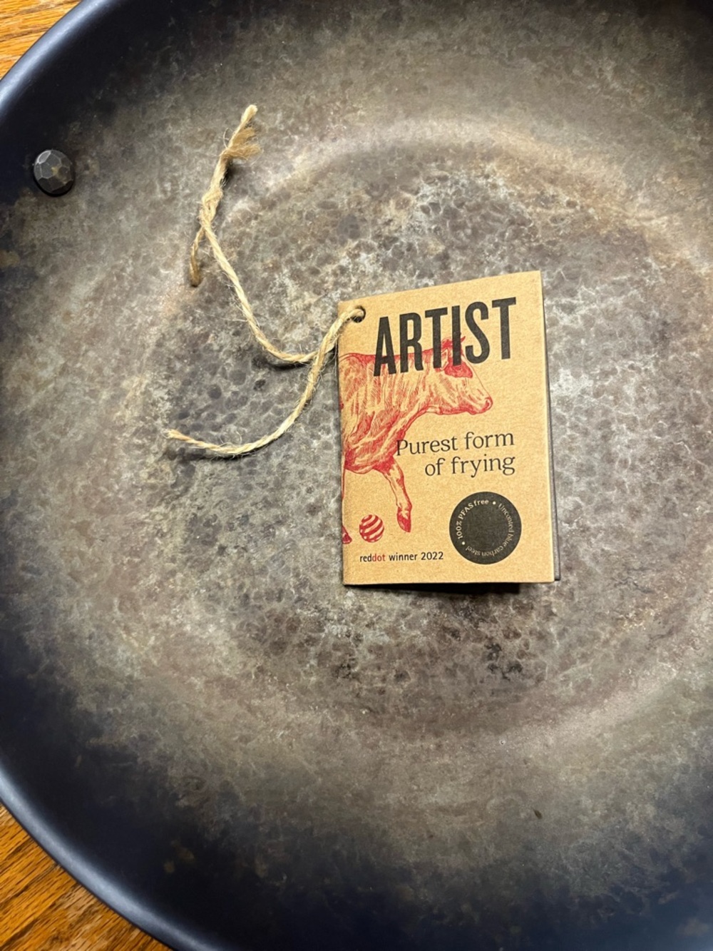 Alva Artist 11” Hammered Carbon Steel Finish Pre-Seasoned Frying Pan | Oven Safe - Picture 4 of 15